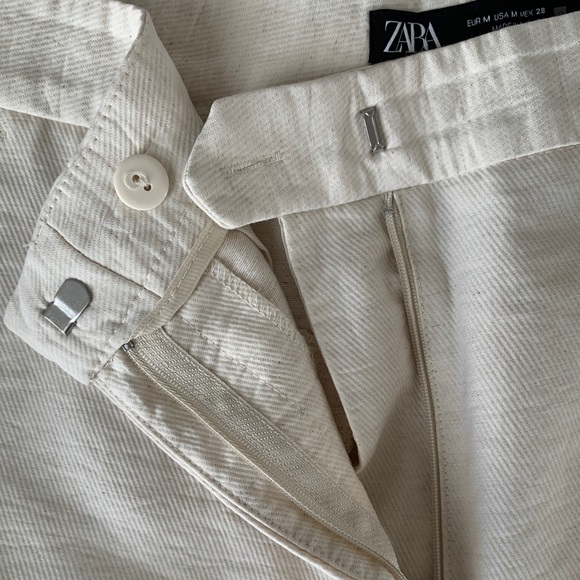 Zara linen look straight leg trouser - Picture 2 of 5